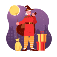 hand-drawn-flat-befana-illustration