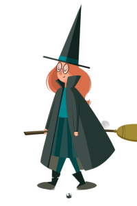 witch-with-broom-background